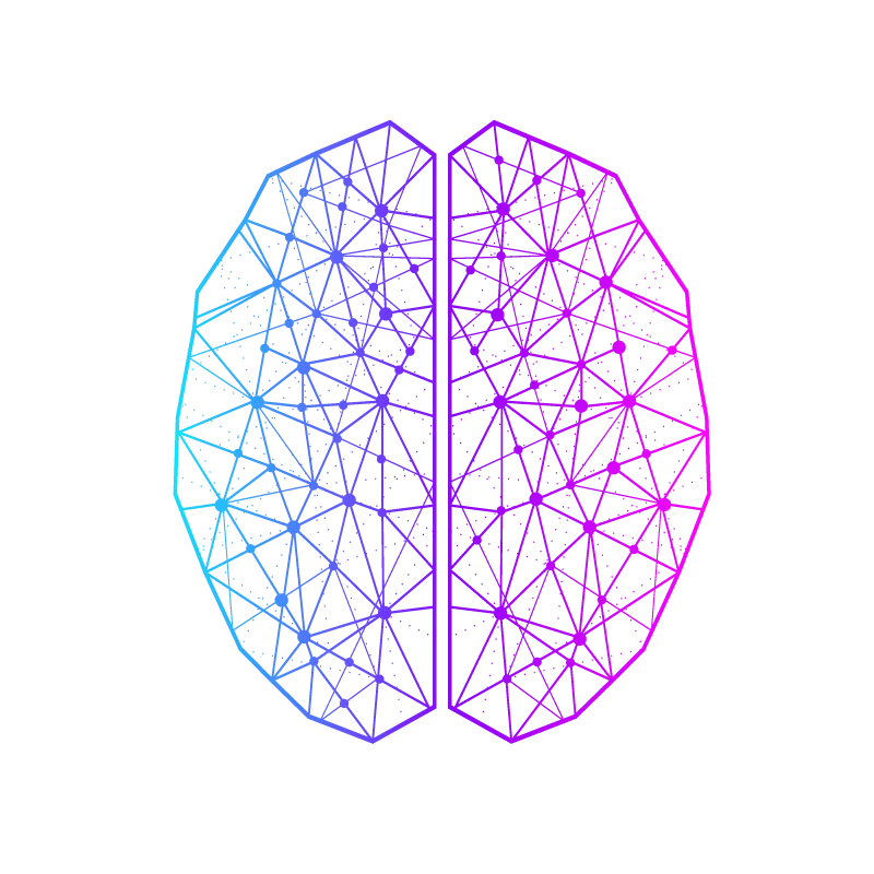 Abstract neural brain graphic representing AI analytics that interpret open-ended customer feedback into actionable insights