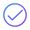 Checkmark icon indicating AI-powered survey capability