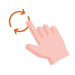 Hand icon representing feedback loops that rely heavily on human effort