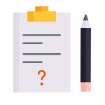 Survey form icon representing predefined questions instead of natural conversations