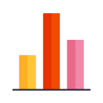 Bar chart icon representing survey tools focused on scores and charts