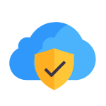 Icon representing secure cloud infrastructure for enterprise-grade AI survey systems