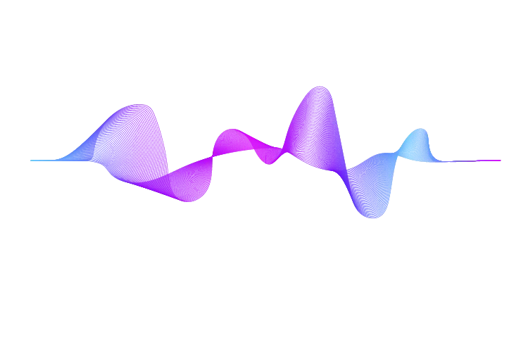 Abstract audio waveform representing AI voice surveys that capture customer feedback through natural phone conversations